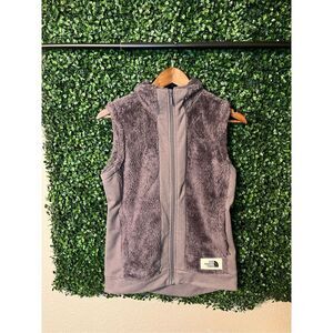 THE NORTH FACE GRAY FUZZY VEST SIZE XS